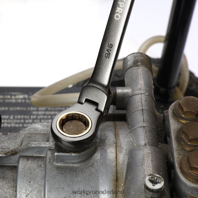 hulpmiddel WORKPRO 8-delige ringratelsleutelset met flexibele kop en organizertas bruikbaar 4NVZH886