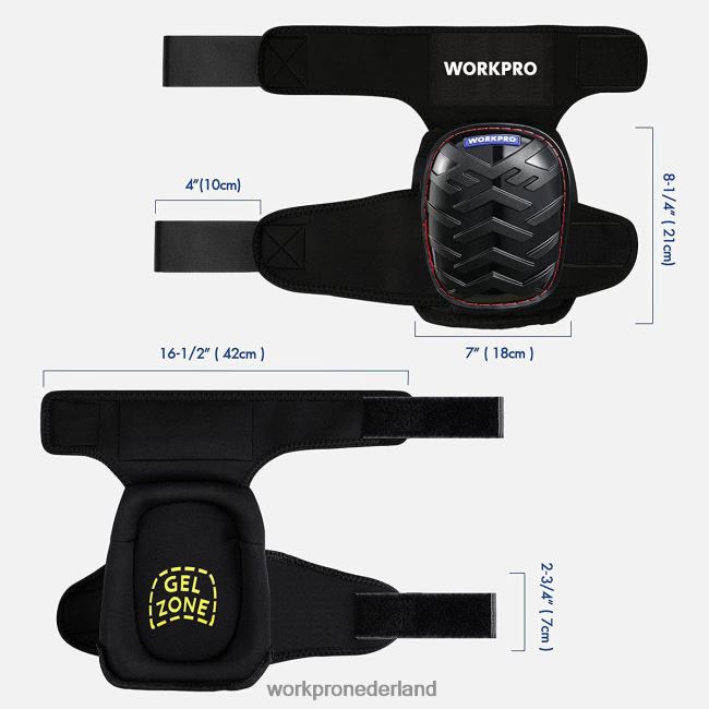 hulpmiddel WORKPRO gelkniebeschermers met antislipbanden, professionele kniebeschermers voor op het werk morden 4NVZH8129
