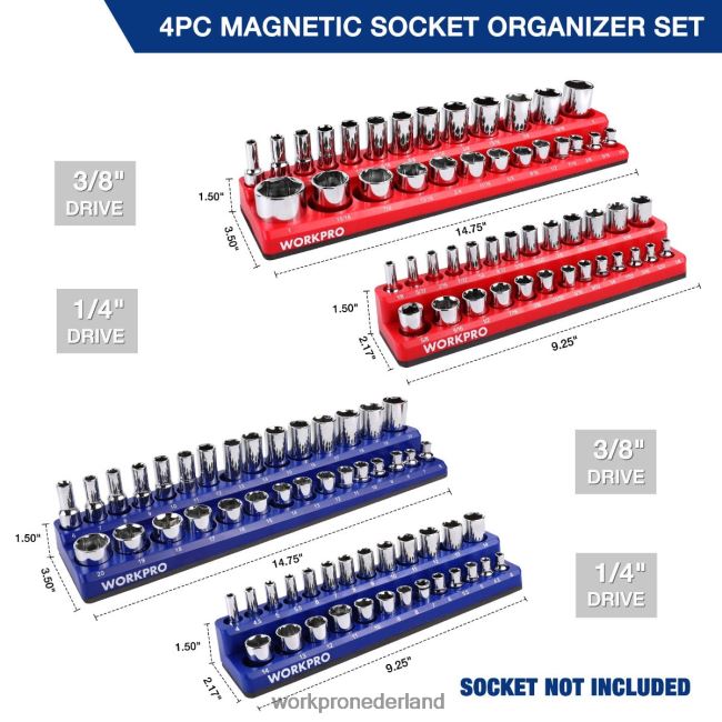 hulpmiddel WORKPRO magnetische houder organizer set van 4 morden 4NVZH8134