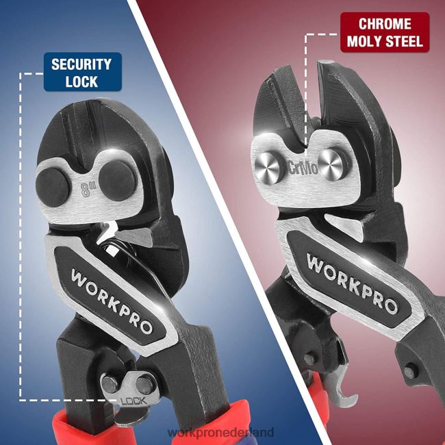 hulpmiddel WORKPRO mini-boutensnijder met veiligheidsslot en efficiëntere hefboomwerking morden 4NVZH8154