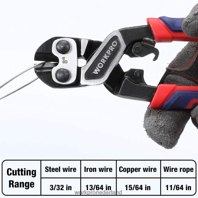 hulpmiddel WORKPRO mini-boutensnijder met veiligheidsslot en efficiëntere hefboomwerking morden 4NVZH8154