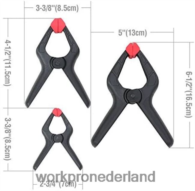 hulpmiddel WORKPRO 16-delige nylon veerklemset voor houtbewerking, fotografiestudio's en doe-het-zelfwerkzaamheden morden 4NVZH8125