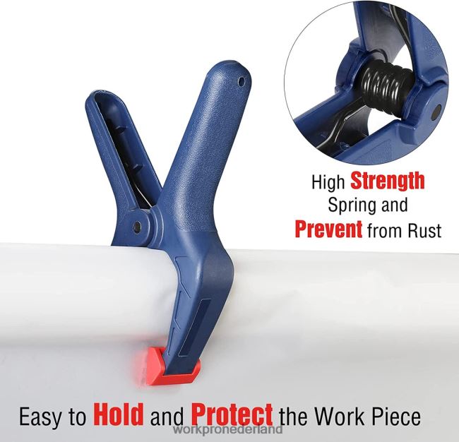 hulpmiddel WORKPRO 16-delige nylon veerklemset voor houtbewerkingsfotostudio's en doe-het-zelfwerkzaamheden blauw 4NVZH8119