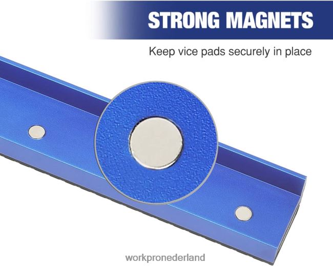 hulpmiddel WORKPRO 2 paar bankschroef-kaakkussens, magnetische bankschroef-kaakbeschermers, multi-groef kaakkussens en aluminium kussentjesset morden 4NVZH8117