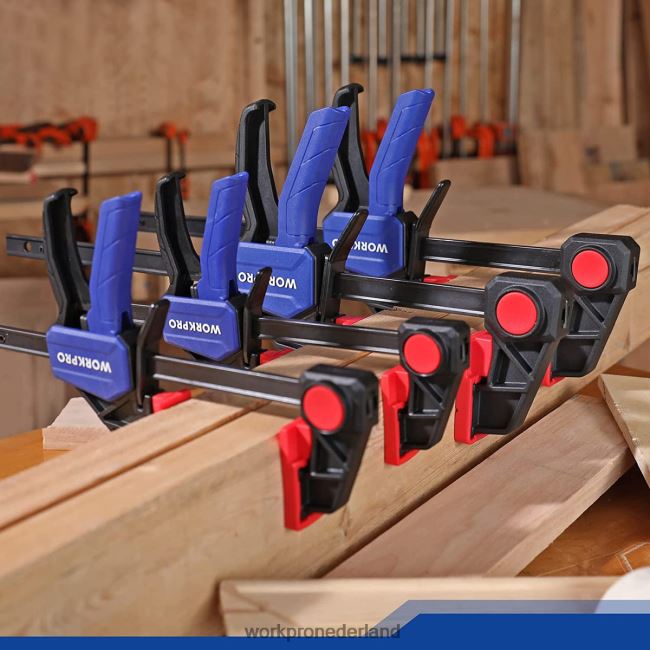 hulpmiddel WORKPRO staafklemmen voor houtbewerking, 150/300lbs cap nieuw 4NVZH8121