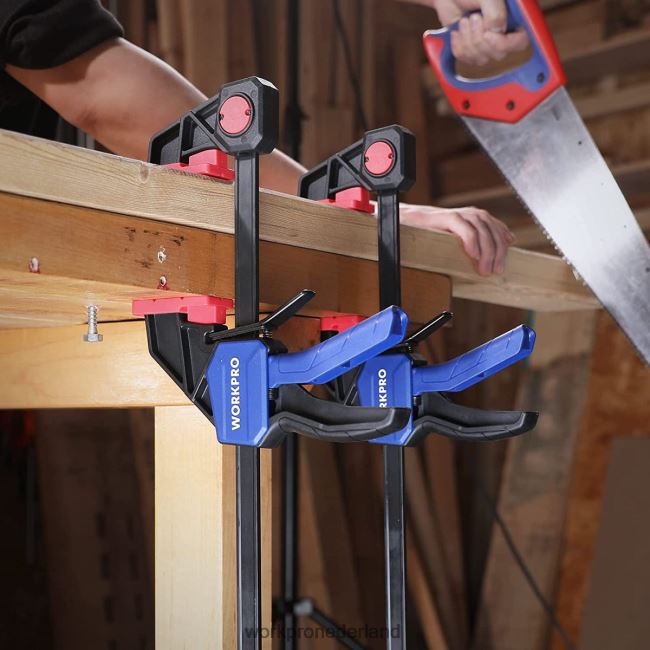 hulpmiddel WORKPRO staafklemmen voor houtbewerking, 150/300lbs cap nieuw 4NVZH8121