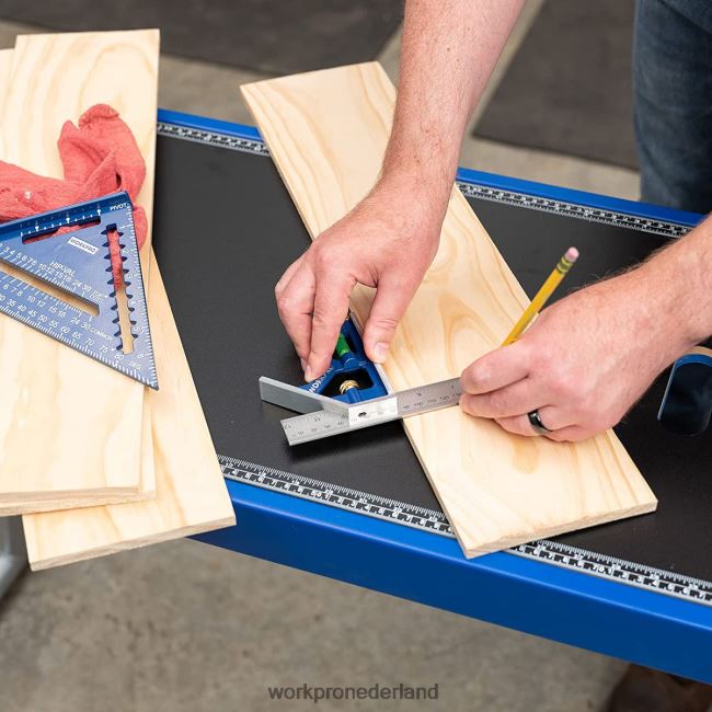 hulpmiddel WORKPRO Gereedschapsset voor dakspantenvierkant en combinatievierkant bruikbaar 4NVZH8104