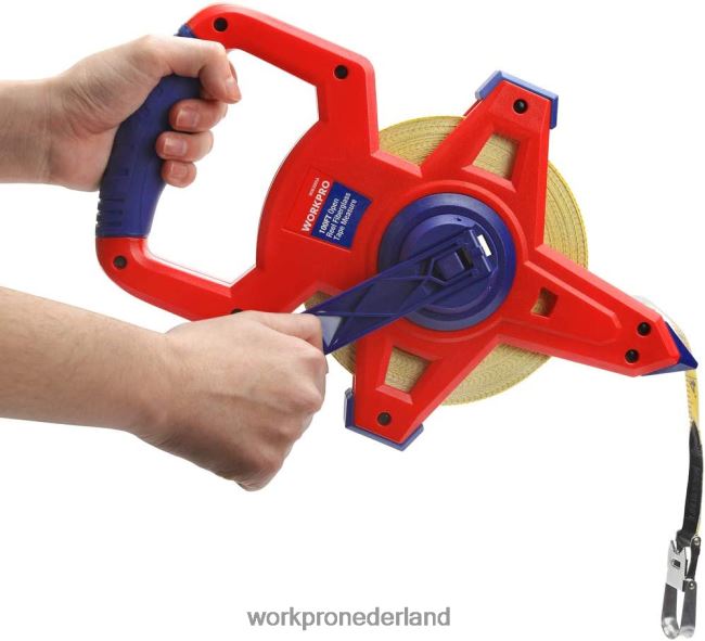 hulpmiddel WORKPRO meetlint met open spoel en dubbel nylon gecoat glasvezelblad, 30 meter nieuw 4NVZH8109
