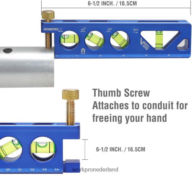 hulpmiddel WORKPRO torpedo-niveau van aluminiumlegering 6-1 / 2 inch bruikbaar 4NVZH8110