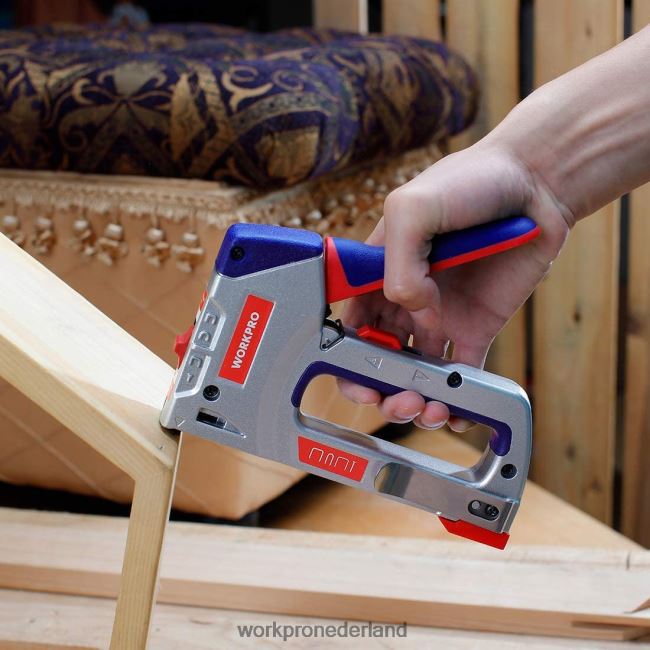 hulpmiddel WORKPRO heavy-duty 4-in-1 nietpistoolset, handmatige brad-spijkermachine met 3000 nietjes en 1000 brad-spijkers behulpzaam 4NVZH857