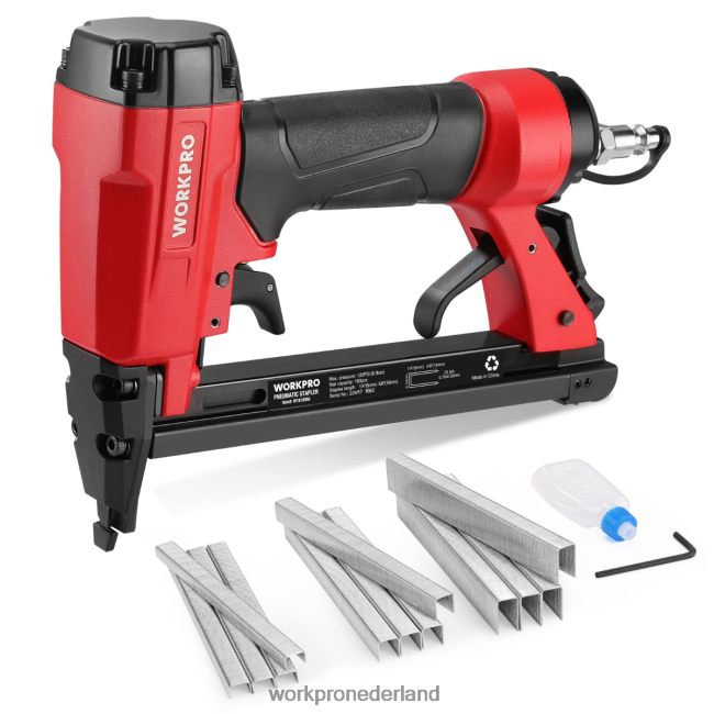 hulpmiddel WORKPRO pneumatisch nietpistool, 8016/7116 nietmachine voor bekleding morden 4NVZH8182