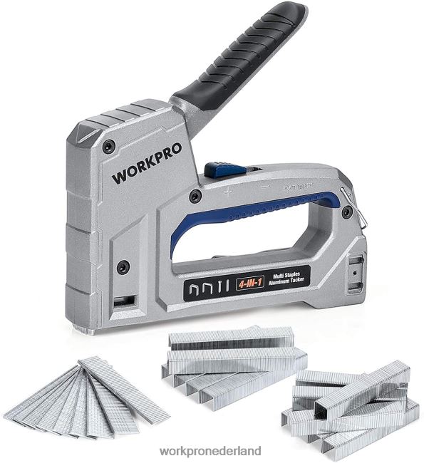 hulpmiddel WORKPRO spijkermachine heavy duty 4 in 1 aluminium spijkermachine met 2000 nietjes behulpzaam 4NVZH858