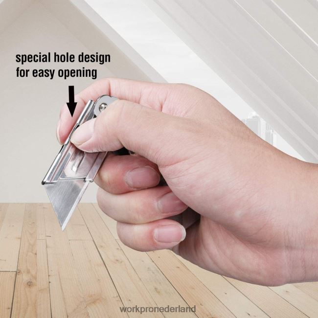 hulpmiddel WORKPRO 3-delige snelwisselbare opvouwbare zakmesset met riemclip morden 4NVZH845