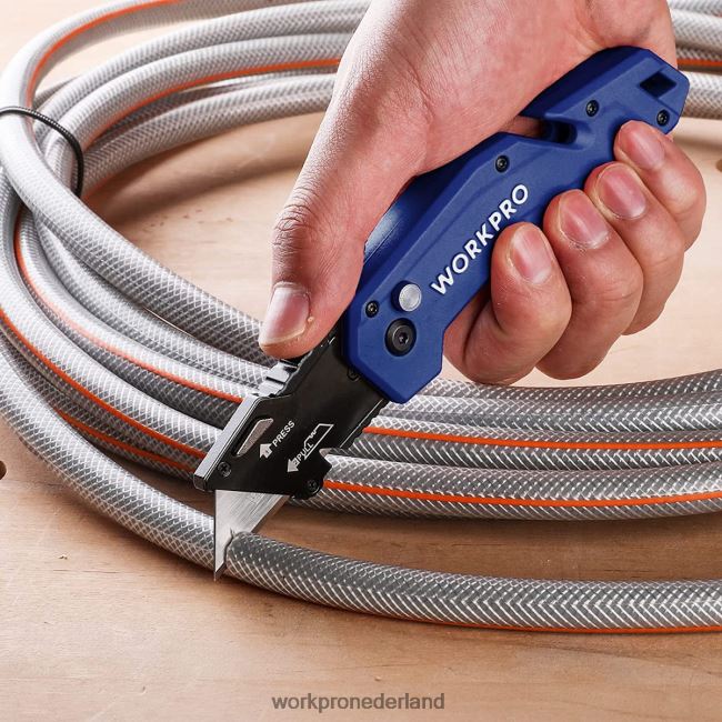 hulpmiddel WORKPRO Opvouwbaar mes Lichtgewicht nylon handvat cutter met 10-delige extra messen rood/blauw/zwart 4NVZH838