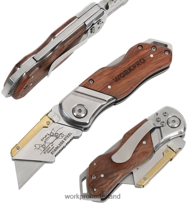 hulpmiddel WORKPRO opvouwbaar mes met houten handvat, zware snijder morden 4NVZH839