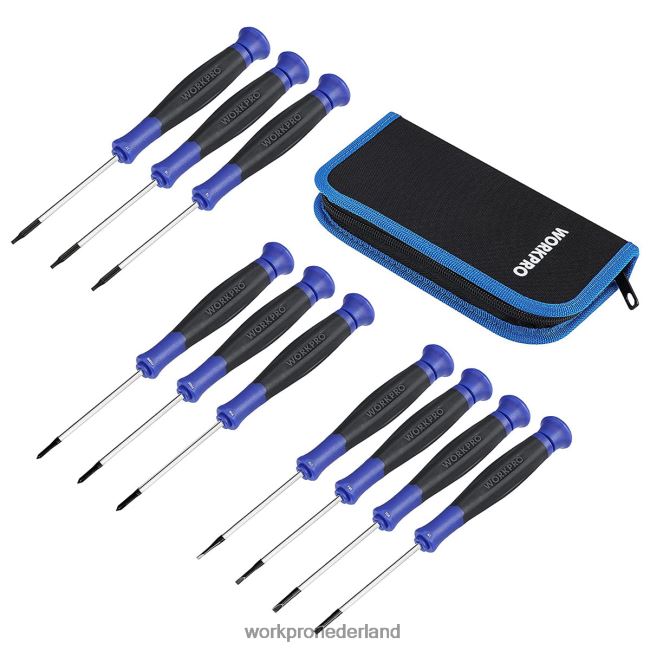 hulpmiddel WORKPRO 10-delige precisieschroevendraaierset met etui bruikbaar 4NVZH8100