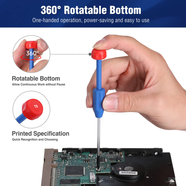 hulpmiddel WORKPRO 10-delige precisieschroevendraaierset met koffer, kruiskop, gleuf, torx-ster, reparatieset voor magnetische schroevendraaier, antisliphandgreep nieuw 4NVZH8103