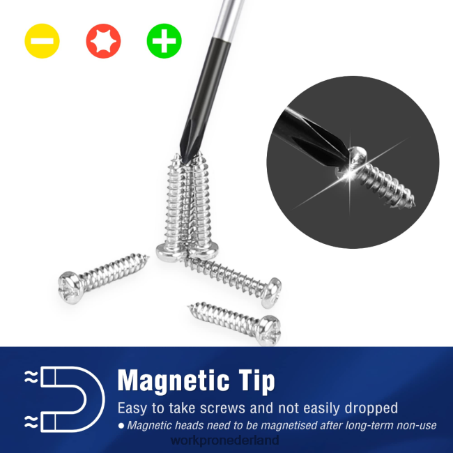 hulpmiddel WORKPRO 10-delige precisieschroevendraaierset met koffer, kruiskop, gleuf, torx-ster, reparatieset voor magnetische schroevendraaier, antisliphandgreep nieuw 4NVZH8103