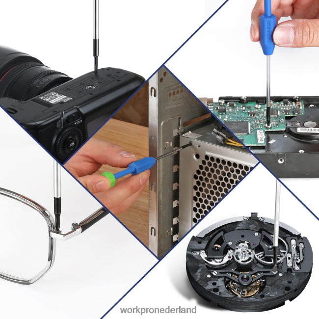 hulpmiddel WORKPRO 10-delige precisieschroevendraaierset met koffer, kruiskop, gleuf, torx-ster, reparatieset voor magnetische schroevendraaier, antisliphandgreep nieuw 4NVZH8103