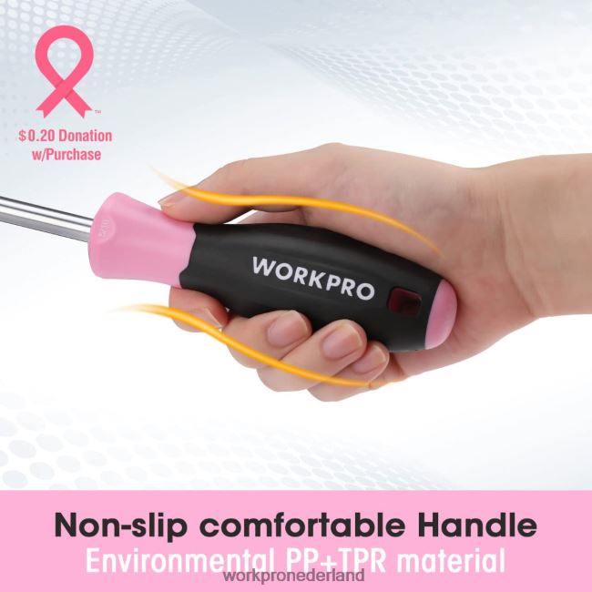 hulpmiddel WORKPRO 8-delige magnetische schroevendraaierset met organizerrek bruikbaar 4NVZH8247