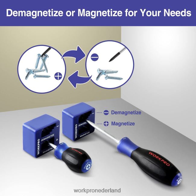 hulpmiddel WORKPRO Magnetische schroevendraaierset, 16-delige torx kruiskopschroevendraaiers met gleuf en magnetiseur nieuw 4NVZH898