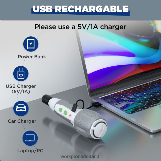 hulpmiddel WORKPRO draadloze 4v USB oplaadbare lithium-ion batterij schroevendraaierset roze/wit 4NVZH8236