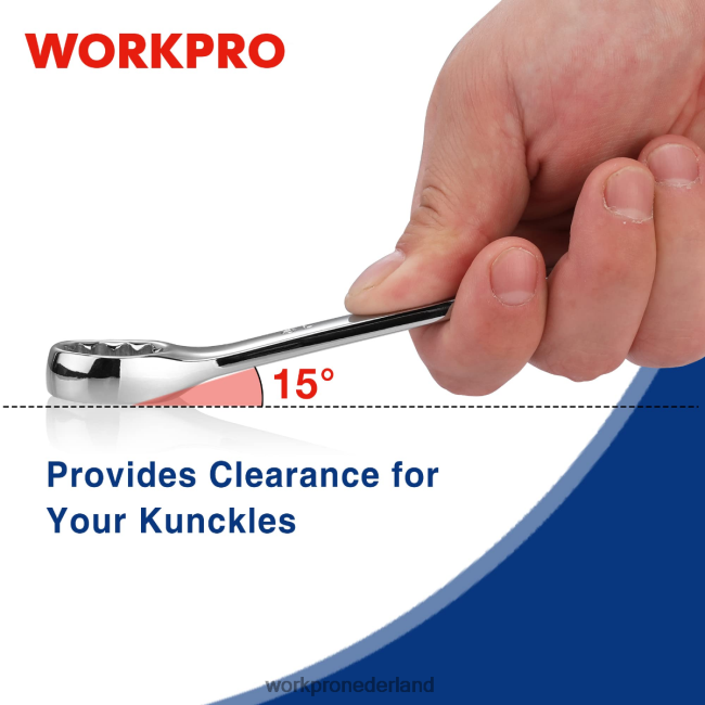 hulpmiddel WORKPRO 12-delige metrische 8-19 mm, premium cr-v ringsteeksleutelset nieuw 4NVZH895
