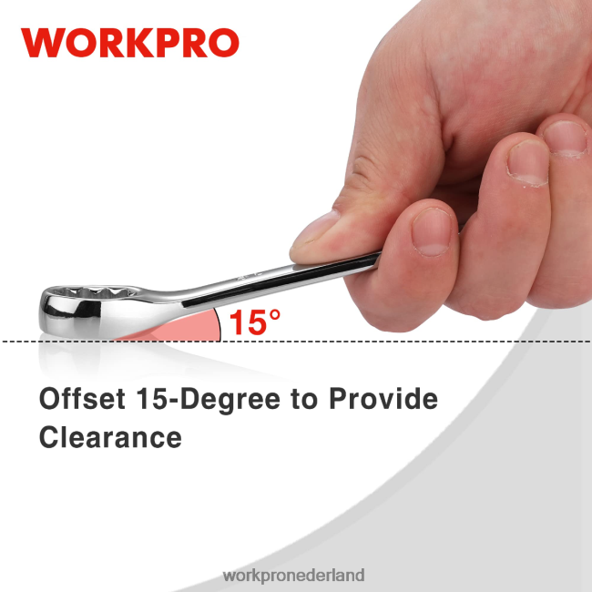hulpmiddel WORKPRO 12-delige metrische 8-19 mm, premium cr-v ringsteeksleutelset nieuw 4NVZH895