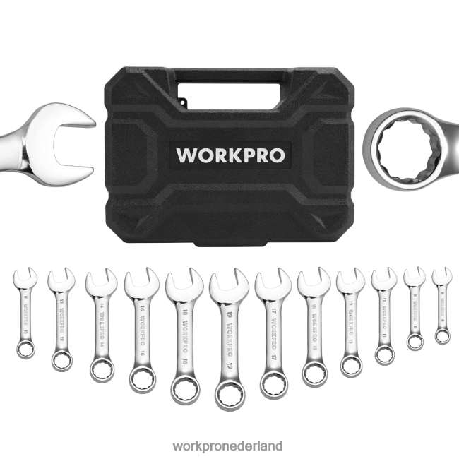 hulpmiddel WORKPRO 12-delige stompe ringsteeksleutelset behulpzaam 4NVZH897