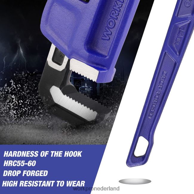 hulpmiddel WORKPRO 14-inch zware rechte loodgietersleutel bruikbaar 4NVZH889