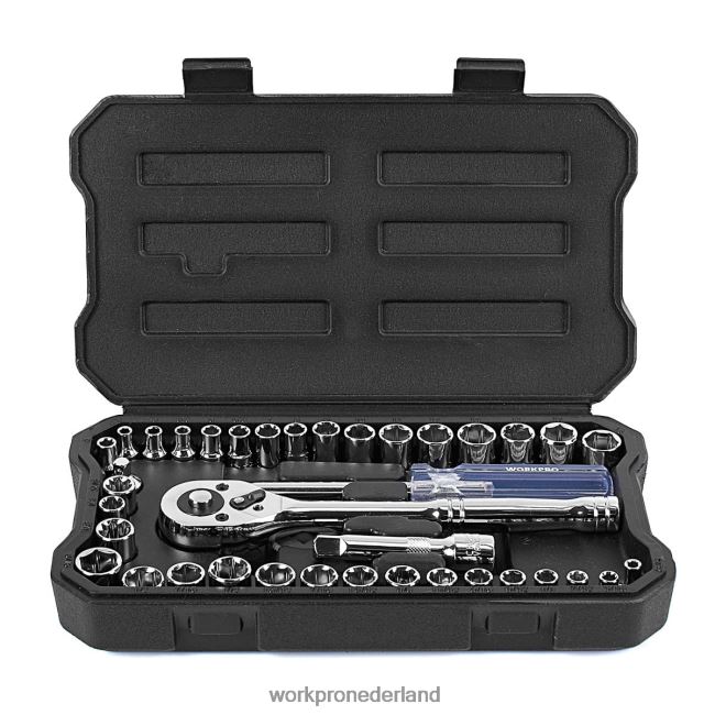 hulpmiddel WORKPRO 39-delige dopsleutelset, 1/4-inch en 3/8-inch kleine dopsleutelset nieuw 4NVZH8140