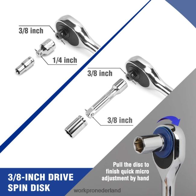 hulpmiddel WORKPRO 39-delige dopsleutelset, 1/4-inch en 3/8-inch kleine dopsleutelset nieuw 4NVZH8140