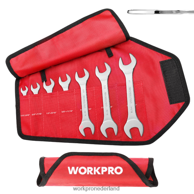 hulpmiddel WORKPRO 7-delige metrische superdunne moersleutelset met oprolbaar organizerzakje behulpzaam 4NVZH896