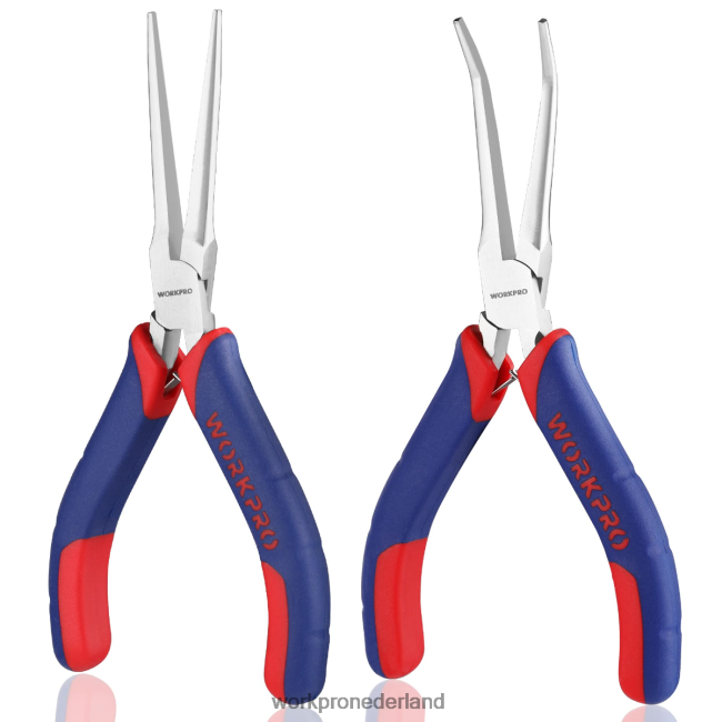 hulpmiddel WORKPRO 2-delige mini-punttangset, lange bektang, gebogen bektang morden 4NVZH873
