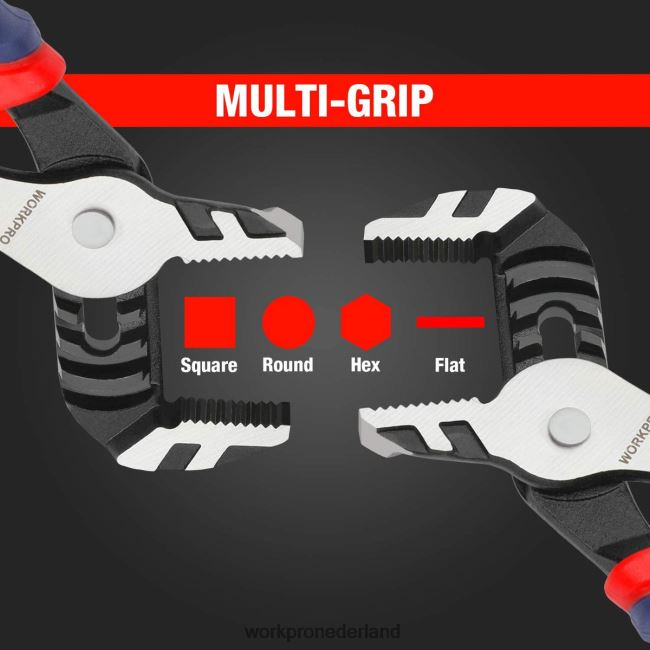 hulpmiddel WORKPRO 3-delige verstelbare multifunctionele groeftangset nieuw 4NVZH868