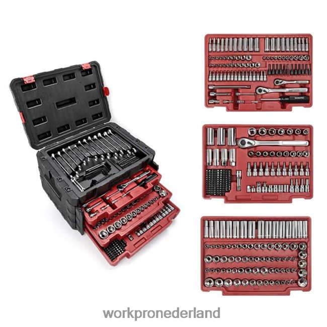 hulpmiddel WORKPRO 450-delige universele professionele monteursgereedschapset met stevige koffer bruikbaar 4NVZH8306