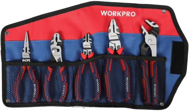 hulpmiddel WORKPRO 5-delige premium cr-v bouwtangenset met opbergetui bruikbaar 4NVZH866