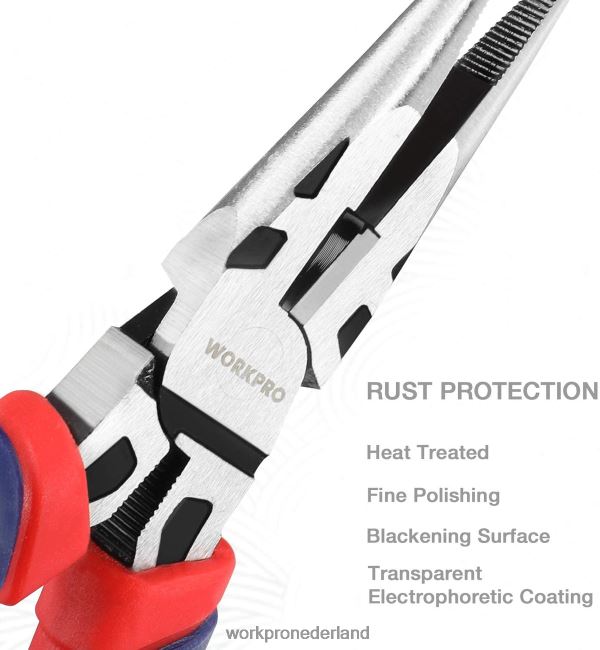 hulpmiddel WORKPRO 5-delige premium cr-v bouwtangenset met opbergetui bruikbaar 4NVZH866
