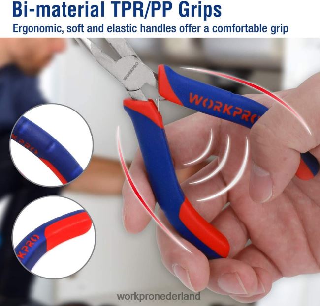 hulpmiddel WORKPRO 6-delige minitangenset met etui bruikbaar 4NVZH864