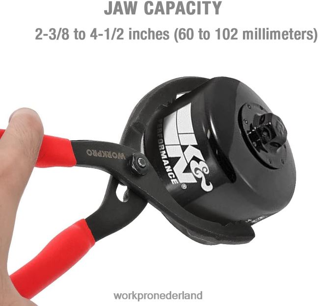 hulpmiddel WORKPRO Verstelbare oliefiltertang, ideaal voor motorfilterleidingfittingen bruikbaar 4NVZH869