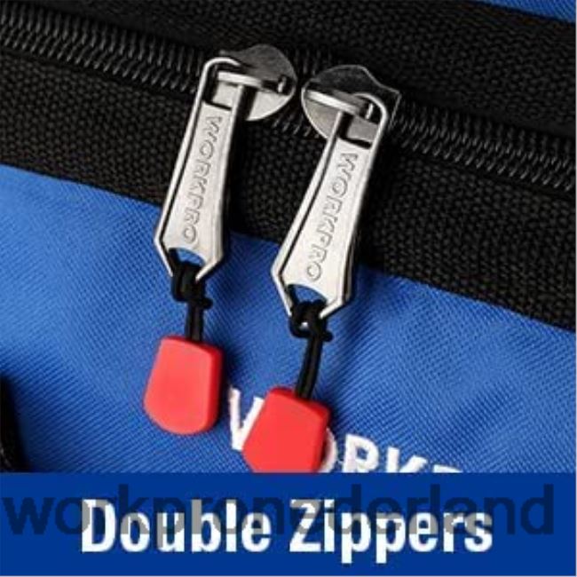 opslag WORKPRO Gereedschapstas van 14 inch, gereedschapsorganizer met meerdere zakken en verstelbare schouderriem bruikbaar 4NVZH831