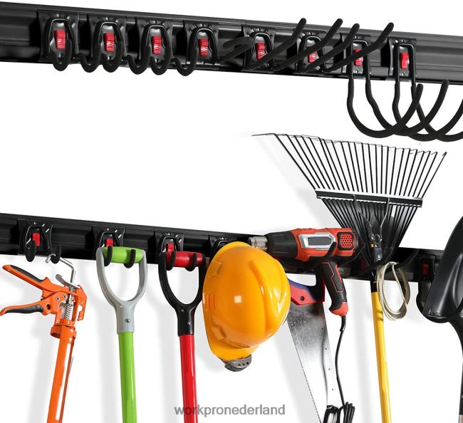 opslag WORKPRO garage gereedschap organisator wandmontage tuin gereedschap organisator opbergrek zware gereedschaphangers 64 inch behulpzaam 4NVZH821