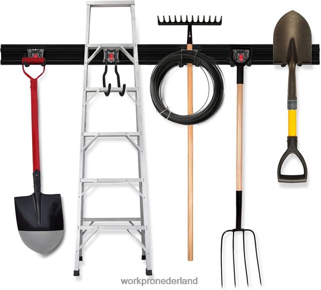 opslag WORKPRO garage gereedschap organisator wandmontage tuin gereedschap organisator opbergrek zware gereedschaphangers 64 inch behulpzaam 4NVZH821