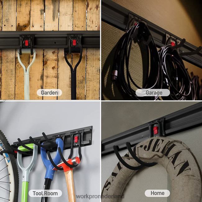 opslag WORKPRO garage gereedschap organisator wandmontage tuin gereedschap organisator opbergrek zware gereedschaphangers 64 inch behulpzaam 4NVZH821