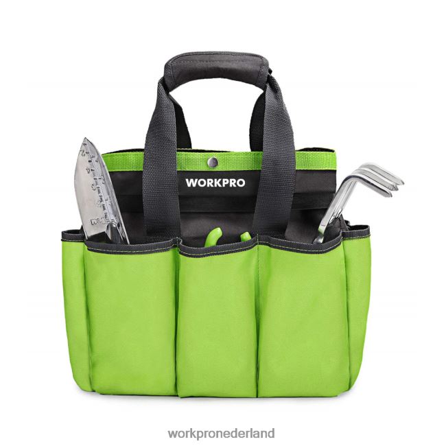 opslag WORKPRO tuingereedschapstas, tuintas met 8 vakken, huisorganizer voor tuinieren binnen en buiten roze/groen 4NVZH8256
