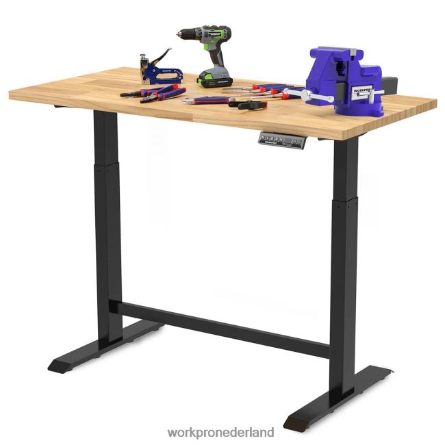 opslag WORKPRO Elektrisch in hoogte verstelbare werkbank met houten blad en dubbele motor morden 4NVZH85