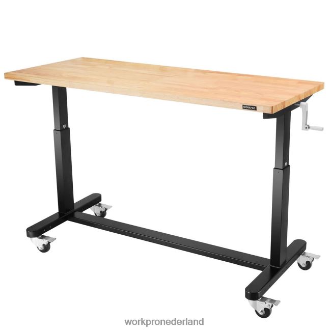 opslag WORKPRO in hoogte verstelbare werktafel met slinger, met zwenkwielen en stelpoten, draagvermogen van 500 lbs bruikbaar 4NVZH83